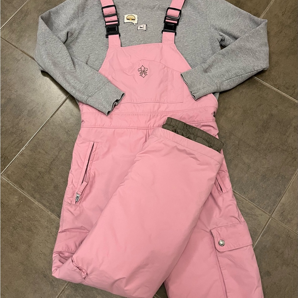 Powder Pink Body Glove Snow Bibs overalls snow pants XS